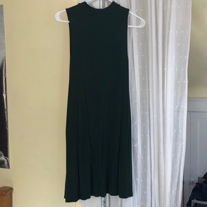 High neck TOPSHOP hunter green mini dress